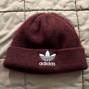 Adidas Burgundy Knit Beanie